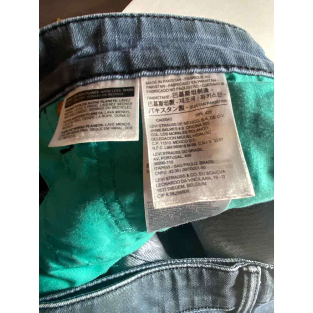 Levis 511 Slim Fit Blue Grey Stretch Pants 38x30 19111-0044